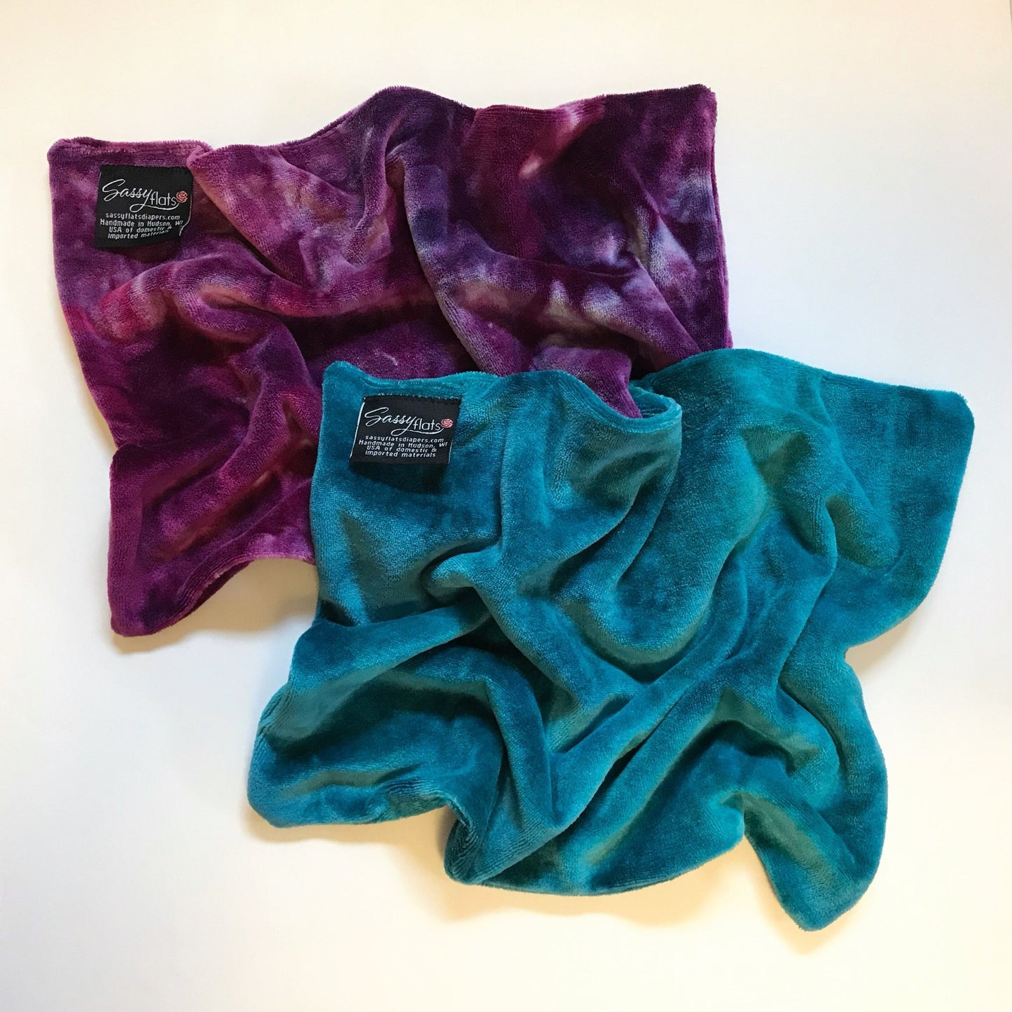 Sassy hand dyed velour blankets