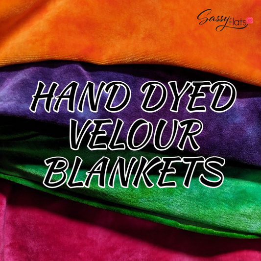 Sassy hand dyed velour blankets